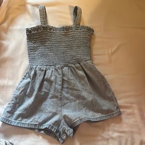 Jean toddler Romper
